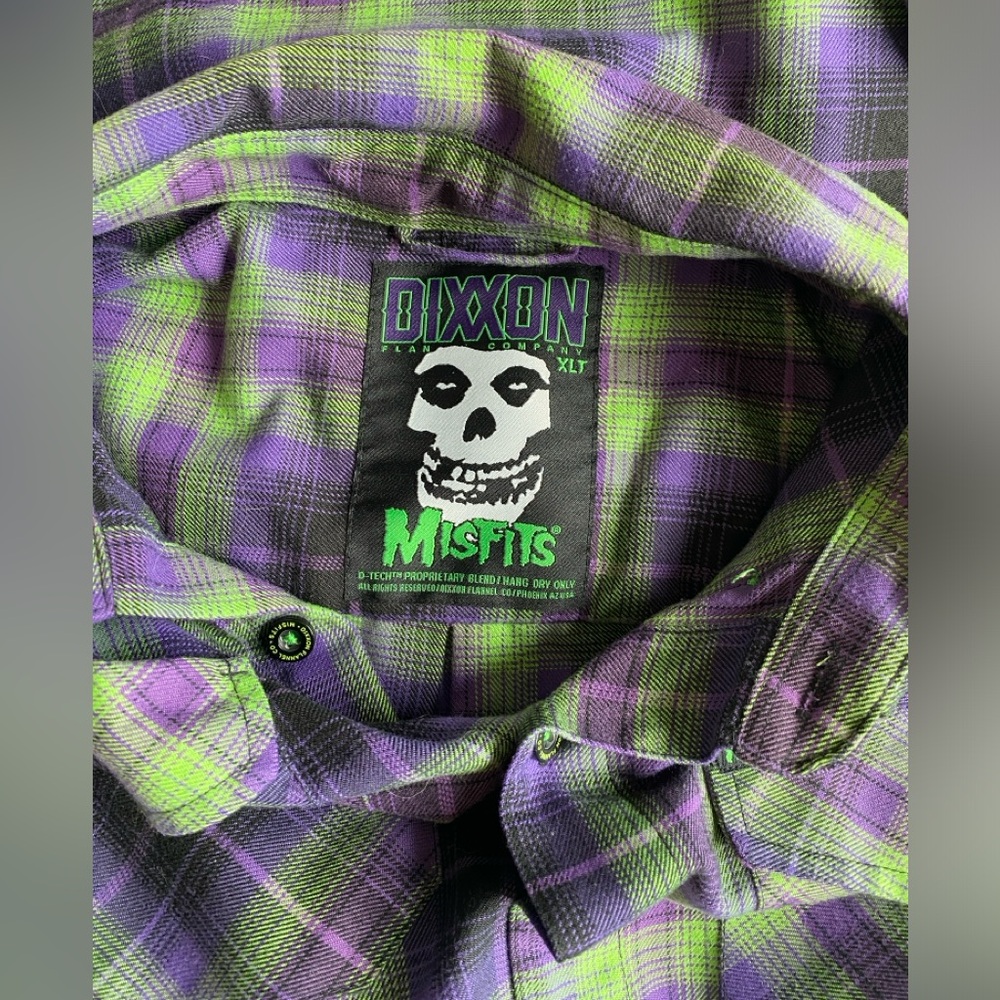 Dixxon flannel MISFITS. Size XL. All proceeds go to charity!